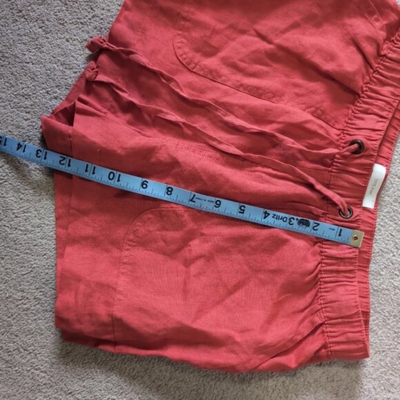 C&C California Linen Drawstring Beach Coastal Bohemian Relaxed Shorts S - Picture 3 of 6